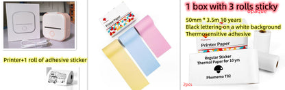 Portable Mini Thermal Printer | Inkless Bluetooth Pocket Printer for Notes & Labels