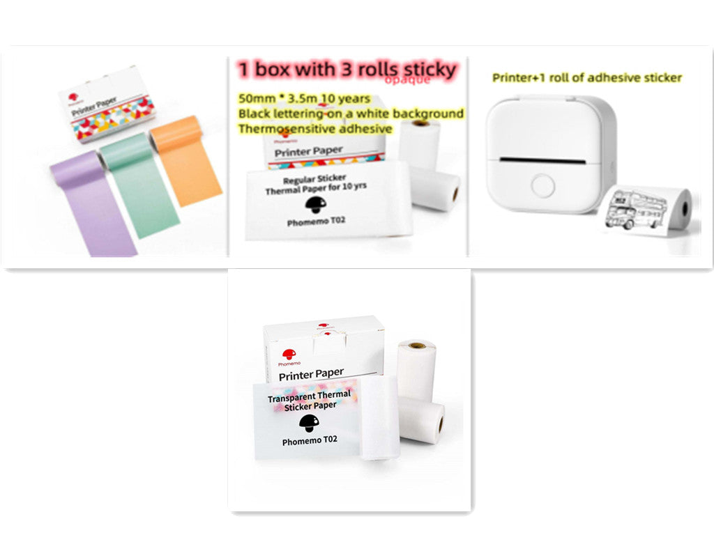 Portable Mini Thermal Printer | Inkless Bluetooth Pocket Printer for Notes & Labels