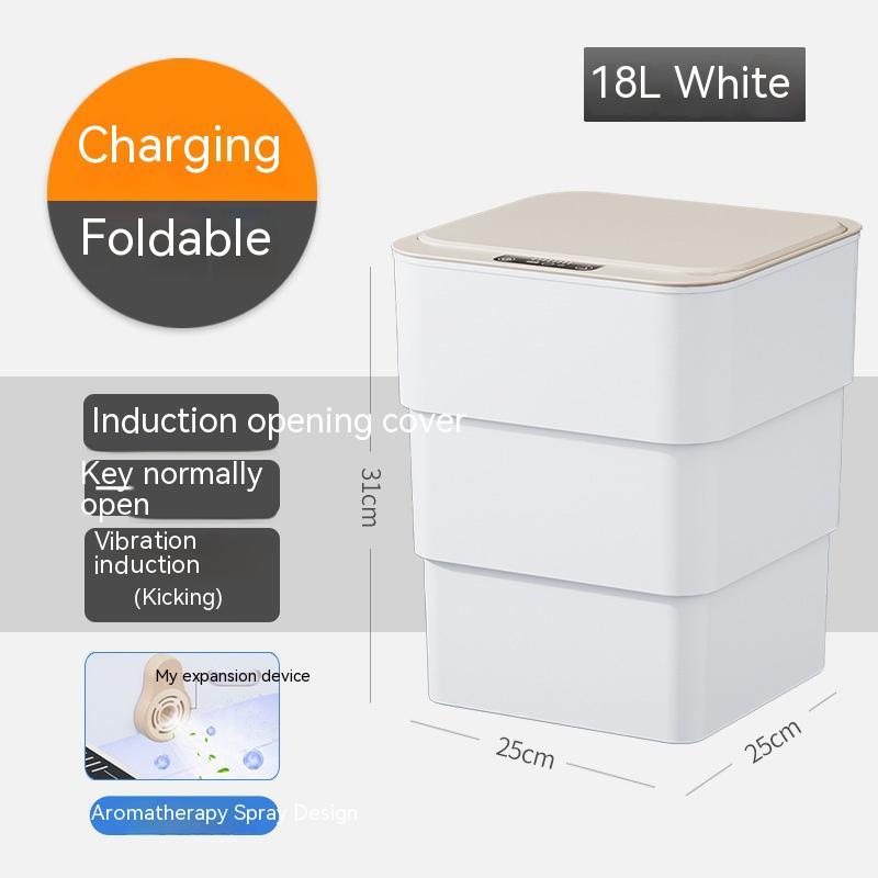Smart Motion Sensor Trash Can with Lid – Touchless Automatic Dustbin