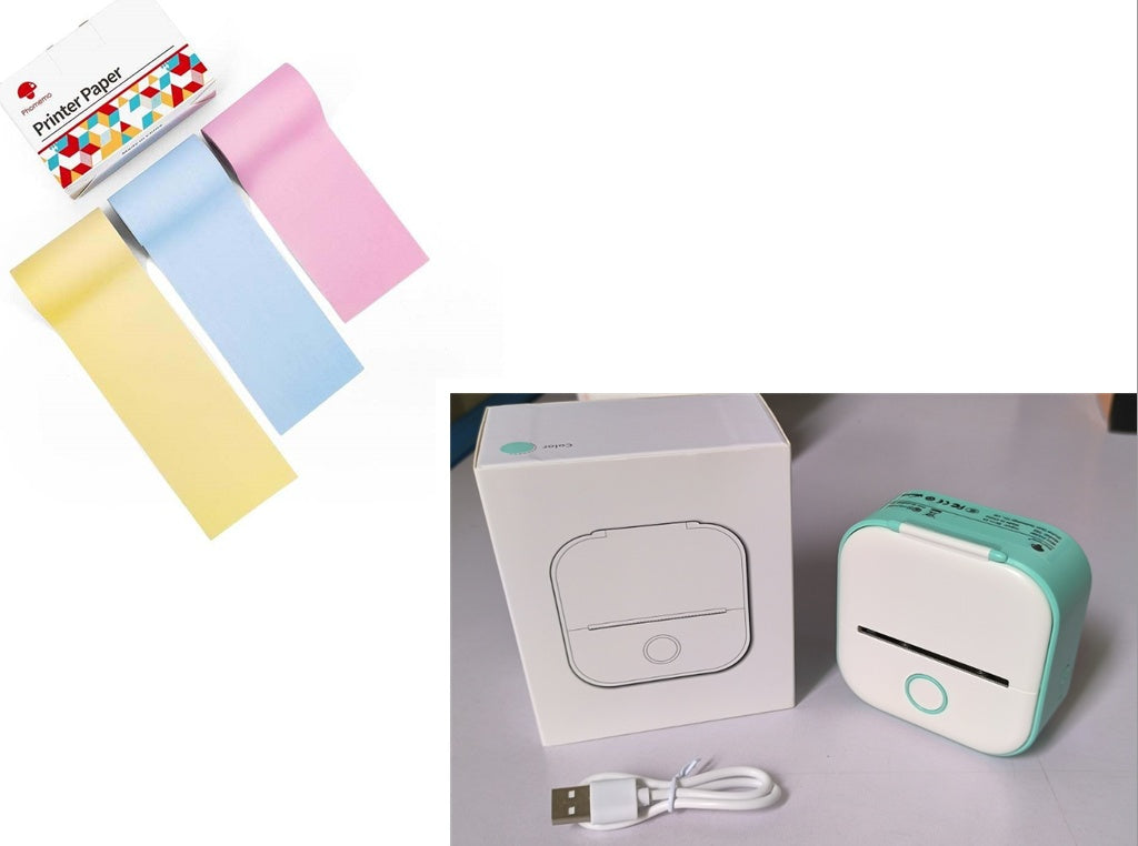 Portable Mini Thermal Printer | Inkless Bluetooth Pocket Printer for Notes & Labels