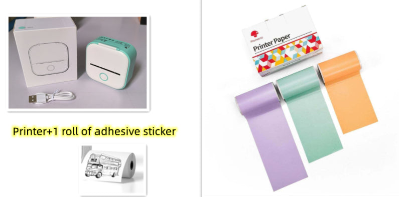 Portable Mini Thermal Printer | Inkless Bluetooth Pocket Printer for Notes & Labels