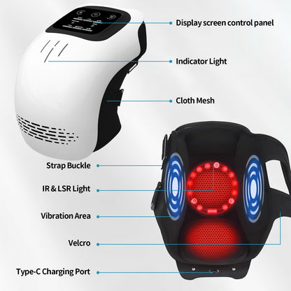 Smart Electric Knee Massager with Heating & Vibration – Rechargeable Pain Relief Device