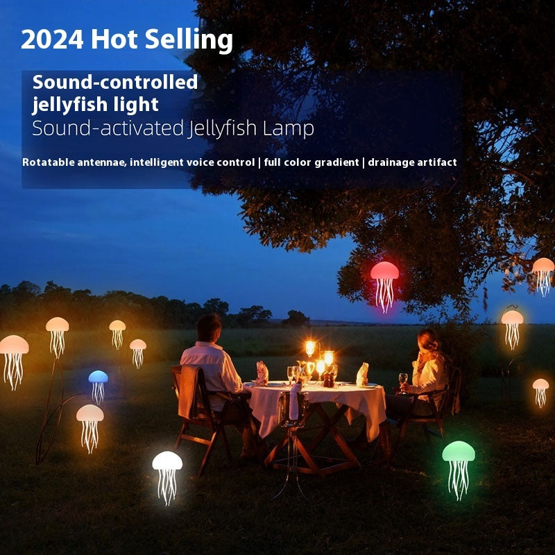 LED Jellyfish Mood Lamp – Smart USB Night Light with Floating Jellyfish Effect, Portable Ambient Table Lamp for Bedroom, Bedside & Desk Decor