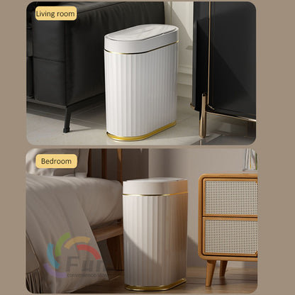 Smart Motion Sensor Trash Can with Lid – Touchless Automatic Dustbin