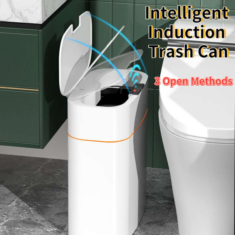 Smart Motion Sensor Trash Can with Lid – Touchless Automatic Dustbin
