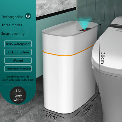 Smart Motion Sensor Trash Can with Lid – Touchless Automatic Dustbin