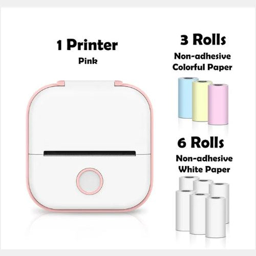Portable Mini Thermal Printer | Inkless Bluetooth Pocket Printer for Notes & Labels