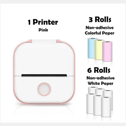 Portable Mini Thermal Printer | Inkless Bluetooth Pocket Printer for Notes & Labels