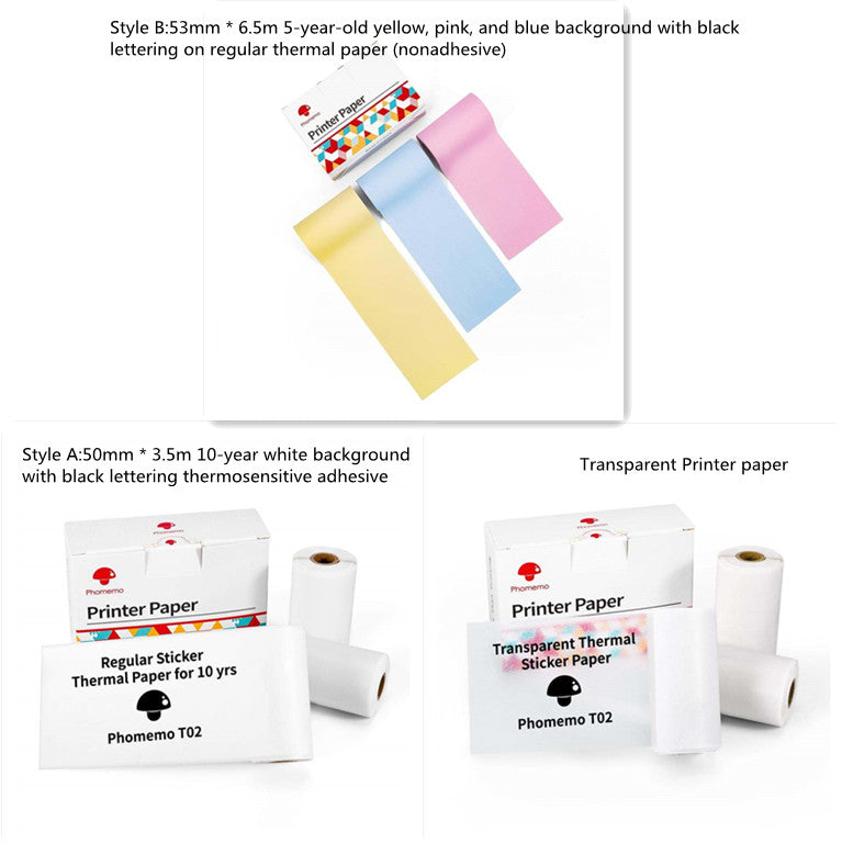 Portable Mini Thermal Printer | Inkless Bluetooth Pocket Printer for Notes & Labels