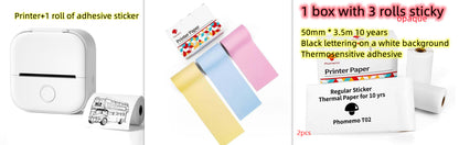 Portable Mini Thermal Printer | Inkless Bluetooth Pocket Printer for Notes & Labels