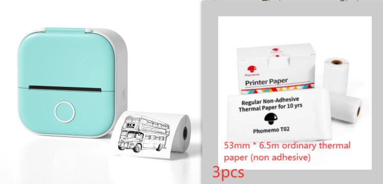 Portable Mini Thermal Printer | Inkless Bluetooth Pocket Printer for Notes & Labels
